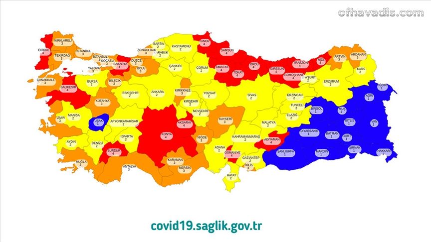 Trabzon çok yüksek riskli iller arasında
