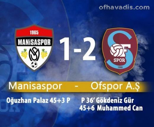Ofspor ligi Manisaspor galibiyeti ile bitirdi