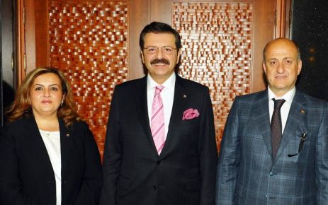 TOBB Başkanı Hisarcıklıoğlu Of TSO yöneticilerini kabul etti