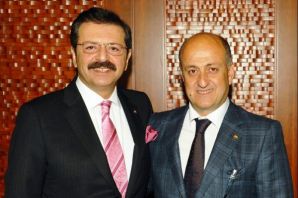 TOBB Başkanı Hisarcıklıoğlu Of TSO yöneticilerini 