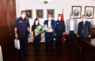 Başkan Zorluoğlu itfaiye personelini ağırladı