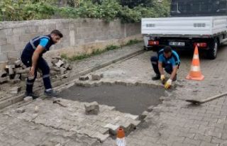 Trabzon Büyükşehir bozulan yolları onarıyor