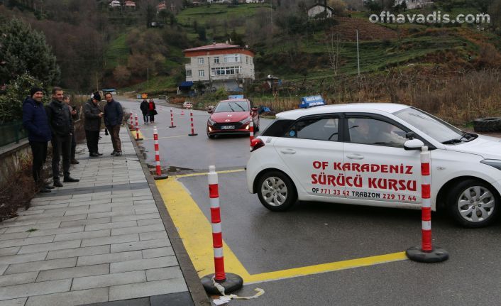 Of'ta sürücü sınavı güzergâhı değişti