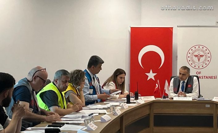 Of Devlet Hastanesinde afetlere hazırlık tatbikatı