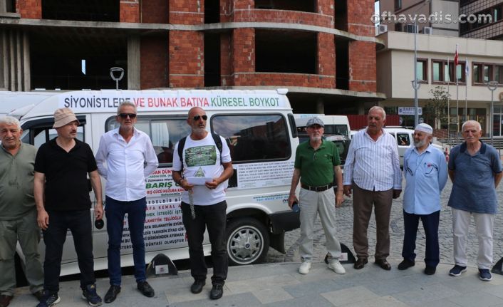 Aktivist Fahrettin Tellioğlu Gazze’de için Of’tan yola çıktı