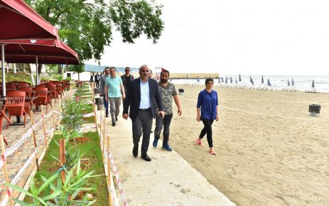 Başkan Zorluoğlu, halk plajlarını inceledi
