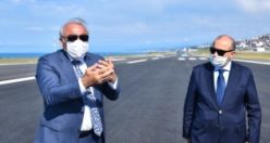 Vali Ustaoğlu ve Başkan Zorluoğlu havalimanı pistini inceledi