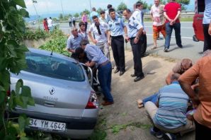 Of'ta kaza üç kişi yaralandı